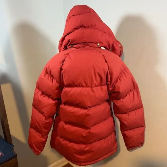 Vintage REI Co-op Women's Red Goose Down Puffer Jacket S Removable Hood - Picture 6 of 11